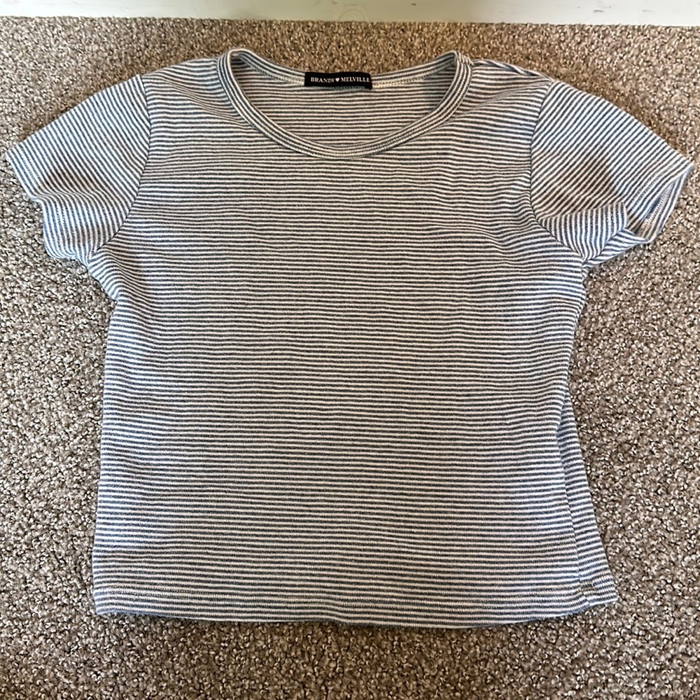 Brandy melville crop top stripped shirt
